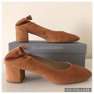 ⭐️Everlane The Day Heel | Cognac Suede Size 10